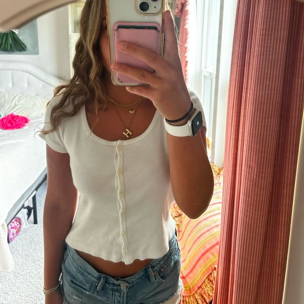 white brandy melville top